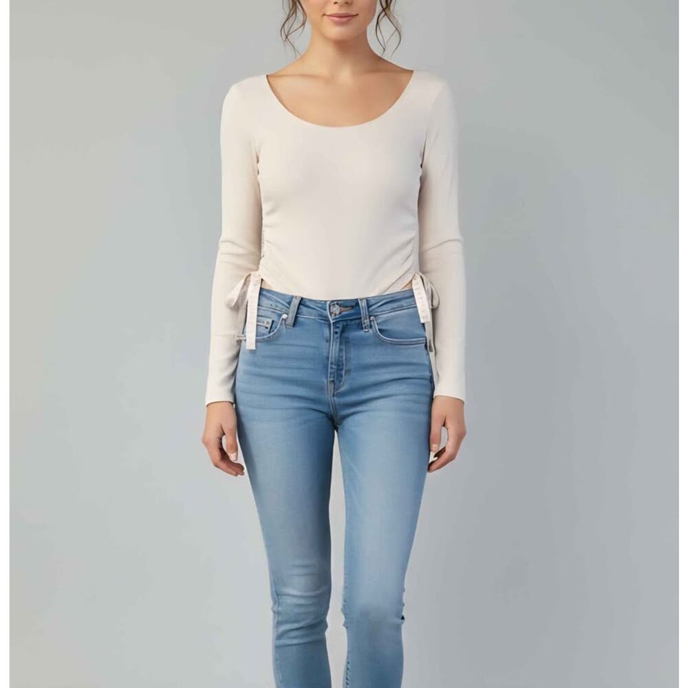 Victoria's Secret Ribbed Ruched Side Bodysuit